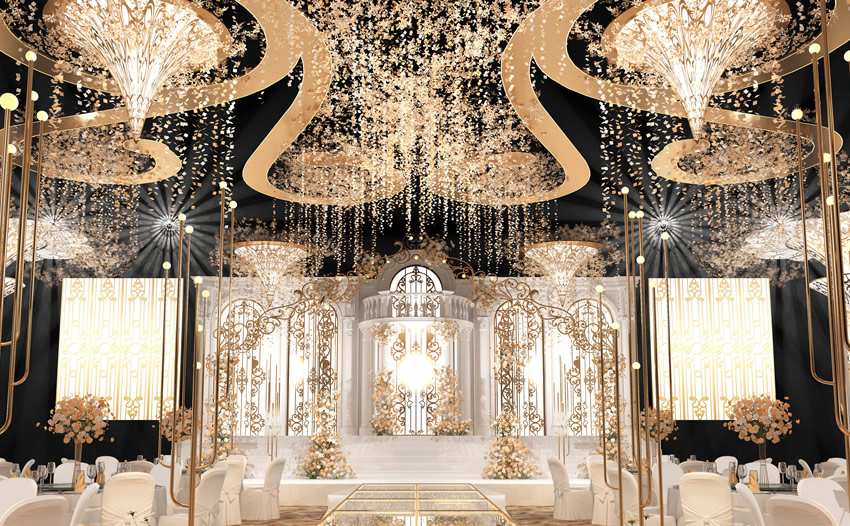 芒市花木兰喜事汇金色大厅效果展示